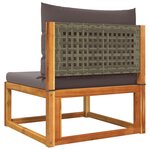 vidaXL Salon de jardin avec coussins 10 Pièces bois d'acacia solide