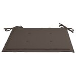 vidaXL Chaises de jardin et coussins taupe lot de 8 Bois teck massif