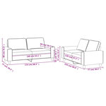 vidaXL Ensemble de canapés 2 Pièces marron tissu