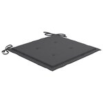 vidaXL Chaises de jardin lot de 4 avec coussins Bois de teck massif