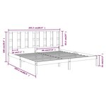 vidaXL Cadre de lit Bois de pin massif 200x200 cm