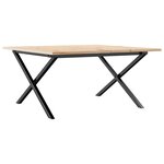 vidaXL Table basse cadre en X 80x80x45 cm bois de pin massif et fonte