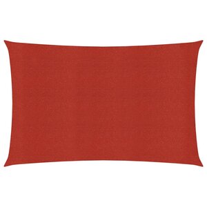 vidaXL Voile d'ombrage 160 g/m² Rouge 3 5x5 m PEHD