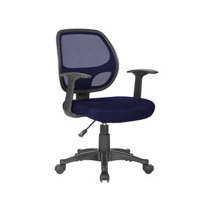 Q-connect chaise bureau rotative - Nylon maille - Max. supporte 120kg - Bleu