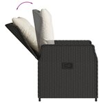 vidaXL Ensemble à manger de jardin coussins 5Pièces Noir Résine tressée