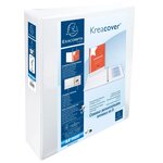 Classeur Pp Personnalisable Kreacover - 2 Anneaux En D 50mm - A4 Maxi - Blanc - X 10 - Exacompta