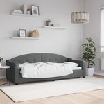vidaXL Lit de repos gris foncé 80x200 cm tissu