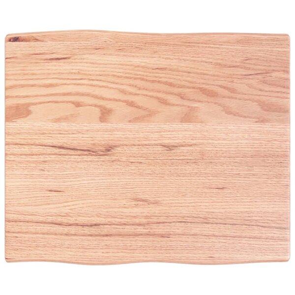 vidaXL Dessus de table bois chêne massif traité bordure assortie