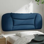 vidaXL Coussin de tête de lit Hvar bleu 100 cm tissu