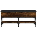 vidaXL Banc à chaussures chêne fumé 102x32x45 cm bois d'ingénierie