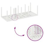 vidaXL Set de salle à manger jardin 11 pièces en poly rattan blanc