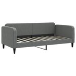 vidaXL Lit de jour avec lit gigogne gris foncé 90x190 cm tissu
