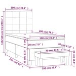 vidaXL Sommier à lattes de lit avec matelas Marron foncé 100x200 cm