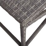 vidaXL Banc de jardin 120 cm Résine tressée Gris