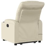 vidaXL Fauteuil inclinable de massage électrique crème similicuir