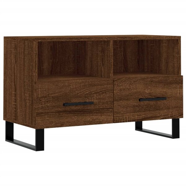vidaXL Meuble TV Chêne marron 80x36x50 cm Bois d'ingénierie