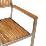 Ensemble de salle à manger de jardin 7 pièces en bois massif de teck vidaXL