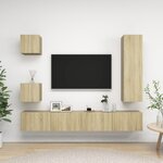 vidaXL Ensemble de meubles TV 5 Pièces Chêne sonoma Bois d'ingénierie