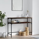 vidaXL Table console chêne fumé 100x35 5x75 cm bois d'ingénierie