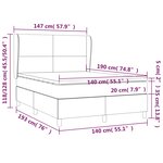 vidaXL Sommier à lattes de lit avec matelas Bleu 140x190 cm Tissu