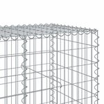 vidaXL Panier gabion avec couvercle 200x100x100 cm fer galvanisé