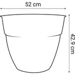 Pot de Fleur Ø 50 cm - Volume 56 8 L - Gris anthracite
