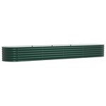 Bac de jardin surélevé vidaXL Vert 400x80x44 cm en acier galvanisé