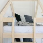 Lits cabane superposés KILI 90 x 200 verni