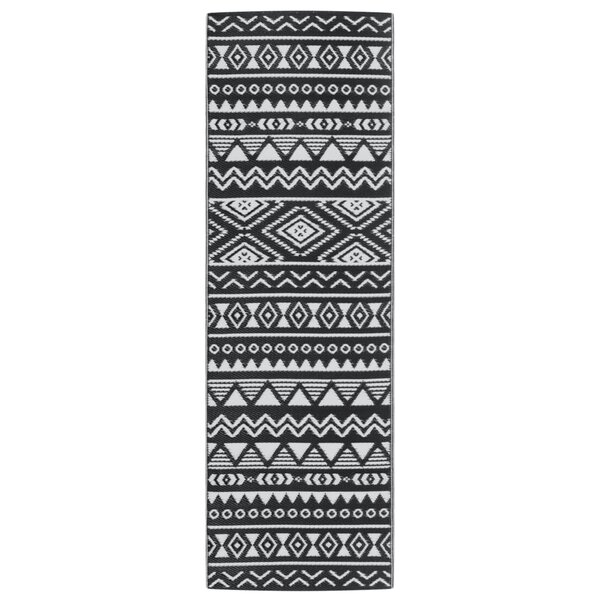 vidaXL Tapis d'extérieur noir 80x250 cm PP
