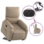 vidaXL Fauteuil inclinable Cappuccino Similicuir