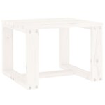 vidaXL Table d'appoint de jardin blanc 40x38x28 5cm bois massif de pin