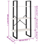vidaXL Étagère de rangement Blanc 60x30x105 cm Bois de pin massif