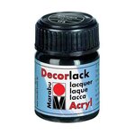 Peinture acrylique 'Decorlack' noir 15 ml MARABU