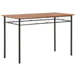 vidaXL Ensemble de salle à manger 5 Pièces MDF et acier Marron