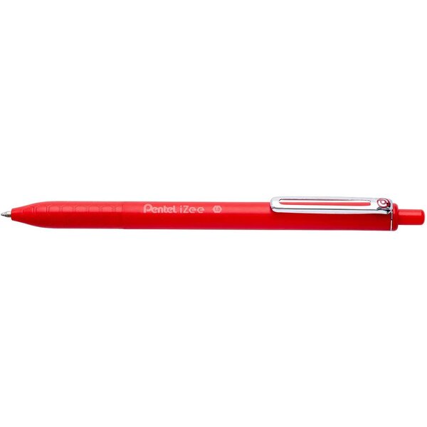 Stylo à bille rétractable izee  rouge x 12 pentel