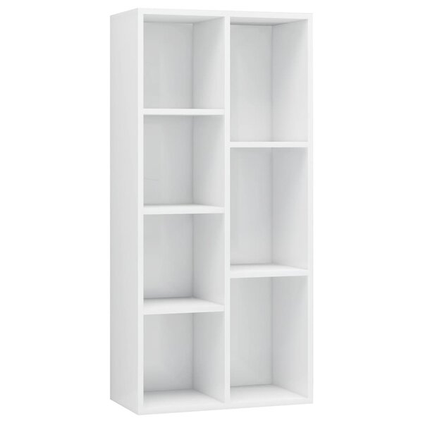 vidaXL Bibliothèque Blanc brillant 50x25x106 cm Bois d’ingénierie