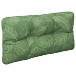 vidaXL Coussin de palette motif de feuilles 70x40x12 cm tissu