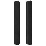 vidaXL Tête de lit avec oreilles Noir 103x16x118/128 cm Velours