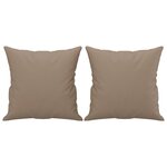 vidaXL Canapé 2 places avec oreillers cappuccino 120 cm similicuir