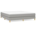 vidaXL Cadre de lit Gris clair 160x200 cm Tissu