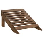 vidaXL Chaise de jardin Adirondack 2 places repose-pied sapin marron