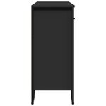 vidaXL Buffet noir 97x32 5x74 5 cm bois d’ingénierie