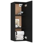 vidaXL Ensemble de meubles TV 8 Pièces Noir Bois d'ingénierie