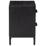 vidaXL Table de chevet Noir 36x30x45 cm Bois de pin massif