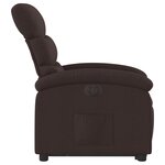 vidaXL Fauteuil inclinable électrique marron foncé tissu