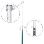 vidaXL Drapeau de l'Europe et mât 5 55 m Aluminium