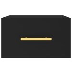 vidaXL Table de chevet murale noir 35x35x20 cm