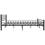 vidaXL Cadre de lit Noir Acier 200 x 200 cm