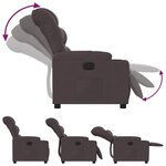 vidaXL Fauteuil inclinable Marron foncé Tissu