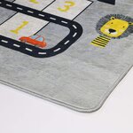 Tapis enfant Circuit de voiture 80 x 150 cm - Gris